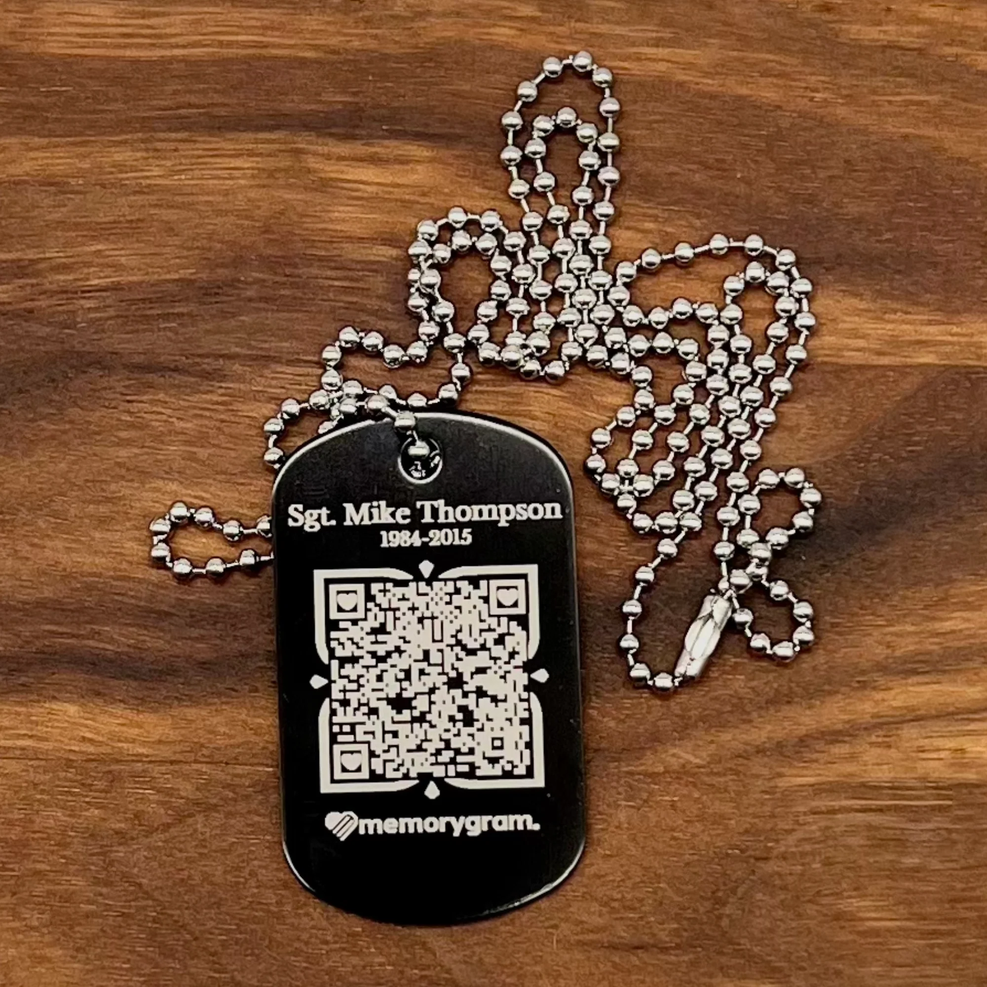 Matching QR Dog Tag Necklace: Includes Virtual Memorial & Voice Feature - Image 4