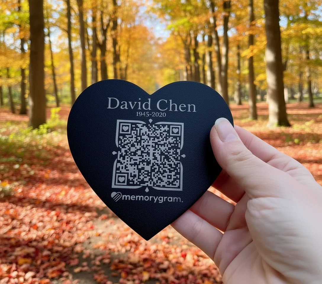 Memorygram QR Medallion: Includes Virtual Memorial & Voice Feature - Image 5