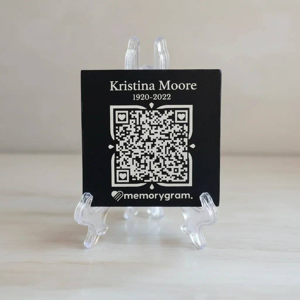 Memorygram QR Medallion: Includes Virtual Memorial & Voice Feature - Image 7